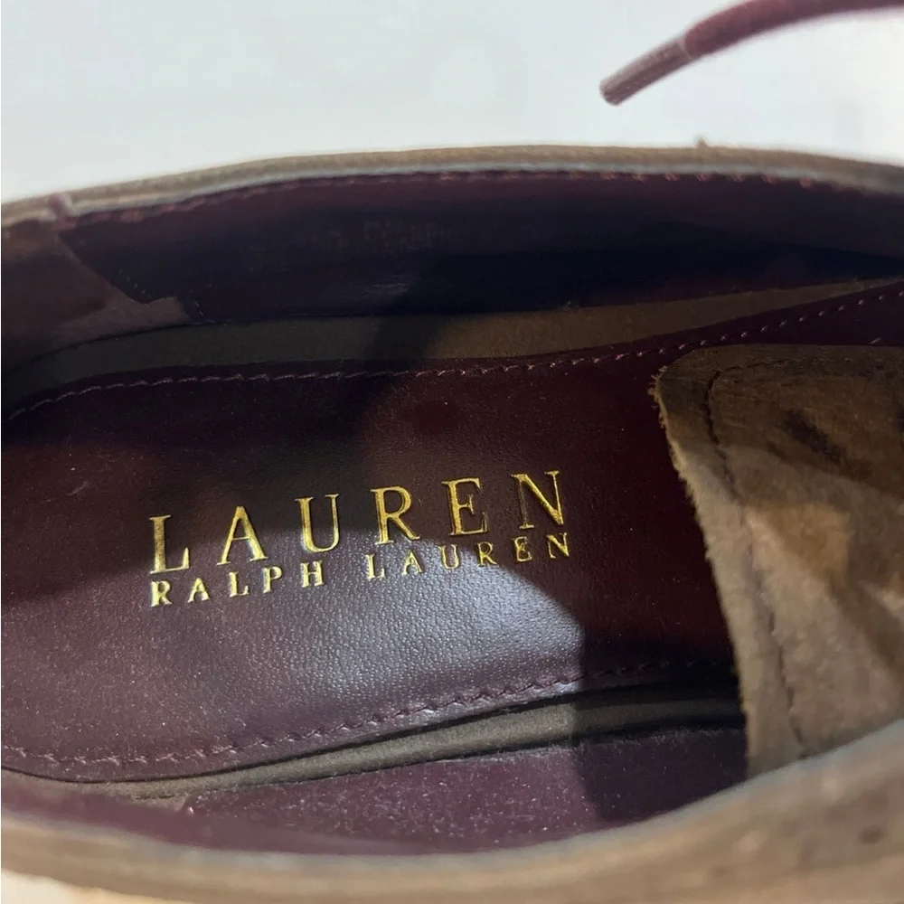 Ralph Lauren Flat Suede Lace/Ups 8 - Picture 5 of 6